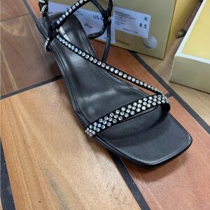 Michael Kors Black Rhinestone Sandals
